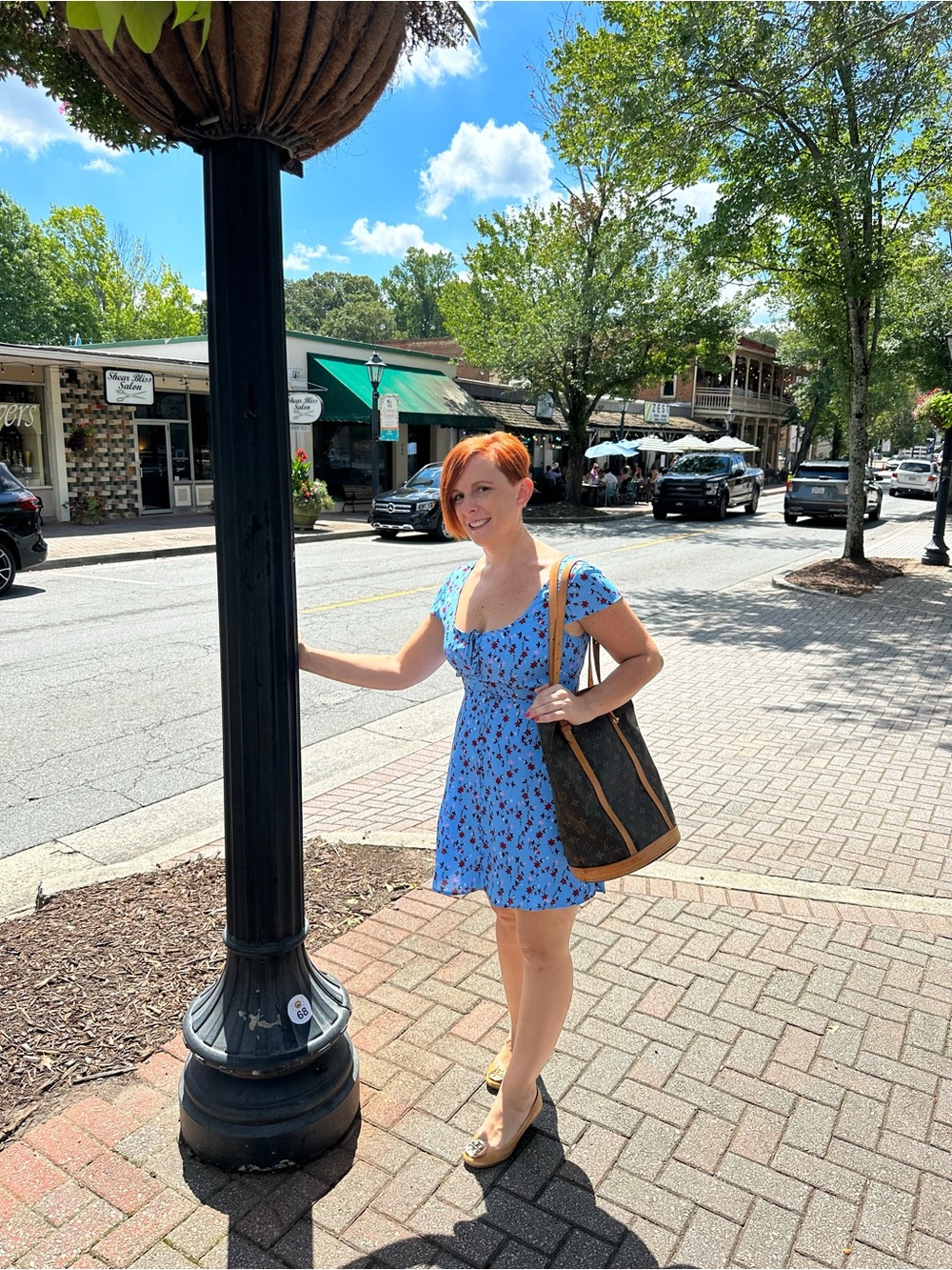 Women’s Blue Floral Mini Dress